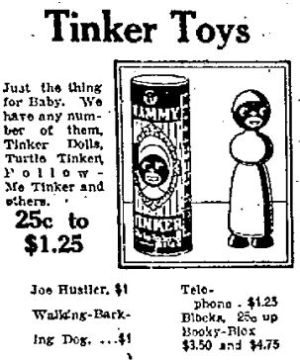 Wisconsin State Journal toy ads: 1920s